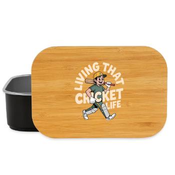 Lustiges Kricket Spruch Vintage Cricket Spiel - Lunch Box - Schwarz - Vorne