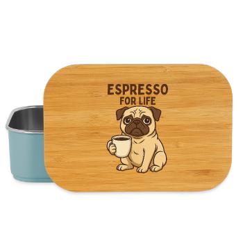 Espresso Pug: Coffee Love - Lunch Box - light blue - Front