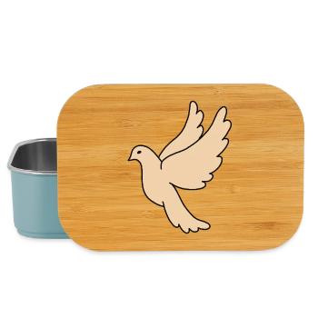 Dove of Peace Beige - Lunch Box - light blue - Front