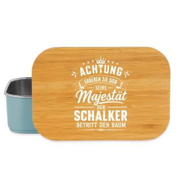 Schalker Fan Geschenk Achtung seine Majestät... - Lunch Box - Hellblau - Vorne