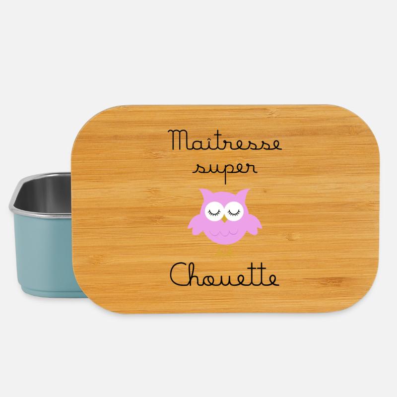 Maîtresse super chouette - Boîte à goûter - bleu pâle