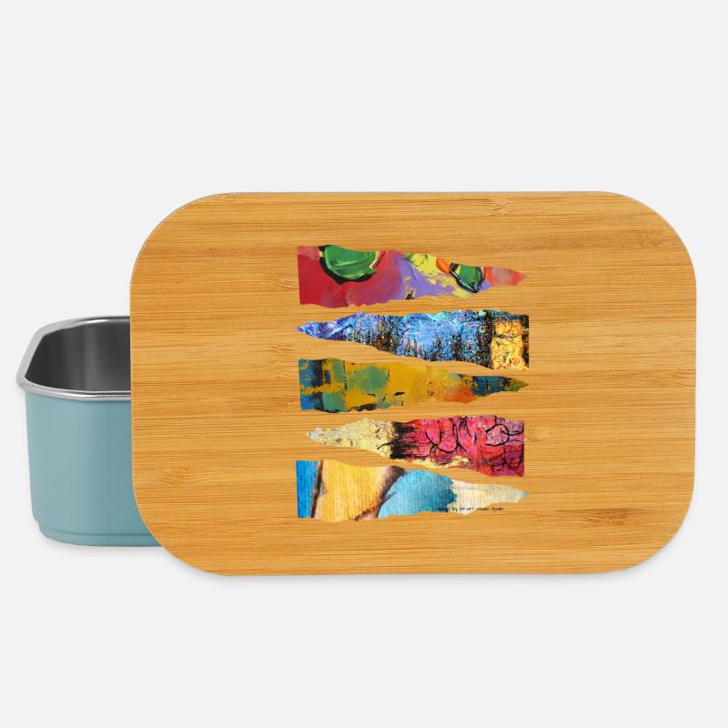 Abstraktes buntes Farbschicht-Design - Lunch Box - Hellblau