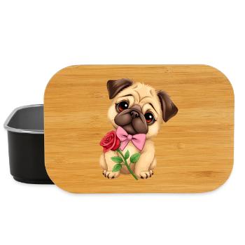 Pug Dog - Lunch Box - black - Front