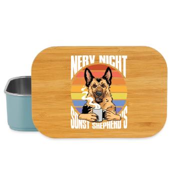 Schäferhund Geschenke Hund Herrchen Gassi - Lunch Box - Hellblau - Vorne