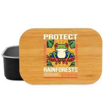 Protect Rainforests-Environmental Awareness - Lunch Box - black - Front