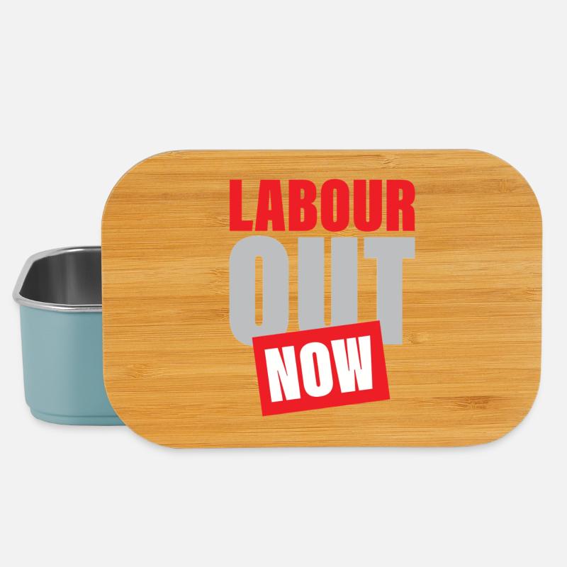 Labour out Now Mutiges Protestdesign - Lunch Box - Hellblau