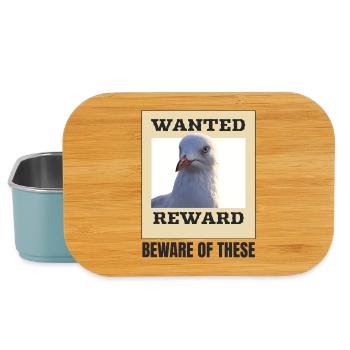 Humoristique Seagull Wanted Poster - Boîte à goûter - bleu pâle - Devant