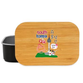 Seoul Love – Namsan Tower Couple Design - Boîte à goûter - noir - Devant