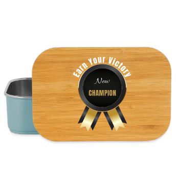 Verdiene deinen Sieg – Champion | Motivationspreis Ba - Lunch Box - Hellblau - Vorne