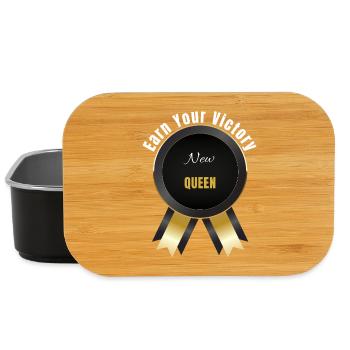 Verdiene deinen Sieg – Champion-Auszeichnung | Motivation Ba - Lunch Box - Schwarz - Vorne