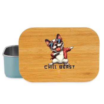 Chill Beast Bulldog - Lunch Box - light blue - Front