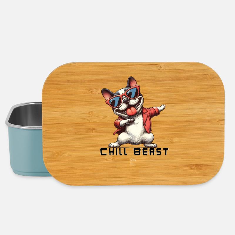 Chill Beast Bulldog - Lunch Box - light blue