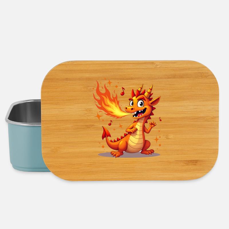 Flammenmelodie Drachenfigur - Lunch Box - Hellblau