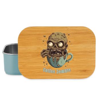 Coffee Monster - Caffeine Zombie - Morning Grouch - Lunch Box - light blue - Front