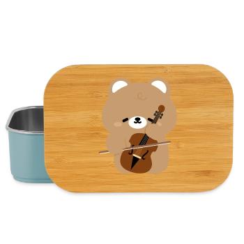 Bear Cello Charm - Lunch Box - light blue - Front