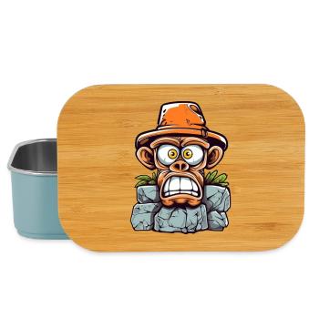 Abenteuerlicher Affen-Charme - Lunch Box - Hellblau - Vorne