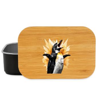Schreiender Pinguin/Screaming penguin - Lunch Box - Schwarz - Vorne
