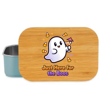🎃👻Festive Ghost with Cocktail - Only for Boos - Lunch Box - light blue - Front