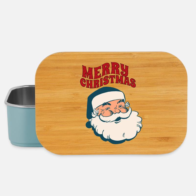 Joyeux Noël Design du Père Noël - Boîte à goûter - bleu pâle
