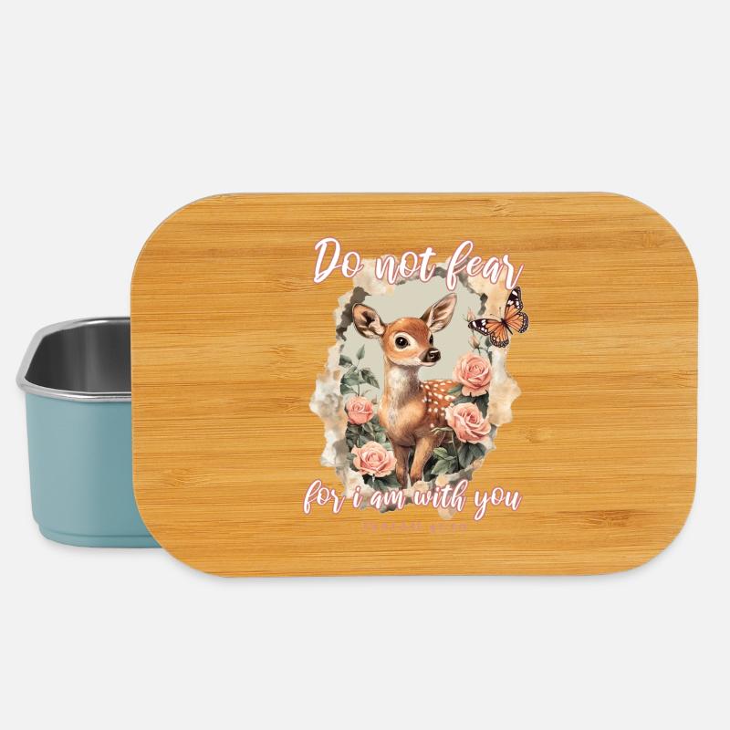 Deer Christian Bible Verse - Lunch Box - light blue