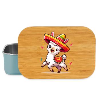 Lama Fiesta im Sombrero - Lunch Box - Hellblau - Vorne