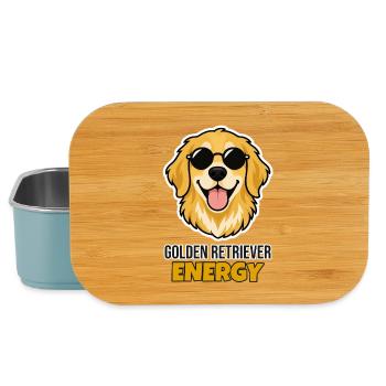 Golden Retriever Energy – Hund mit Sonnenbrille - Lunch Box - Hellblau - Vorne