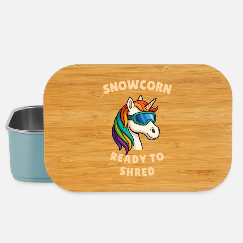 Snow Unicorn - Lunch Box - light blue