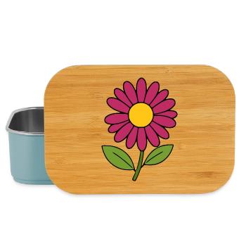 Blume rot violett Blumen Blüte - Lunch Box - Hellblau - Vorne