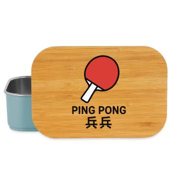 Raquette de Ping-Pong - Tennis de table - Boîte à goûter - bleu pâle - Devant