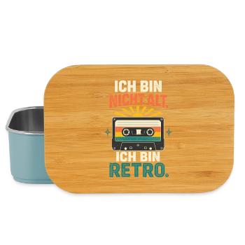 Ich bin nicht alt, ich bin retro – Spruch - Lunch Box - Hellblau - Vorne
