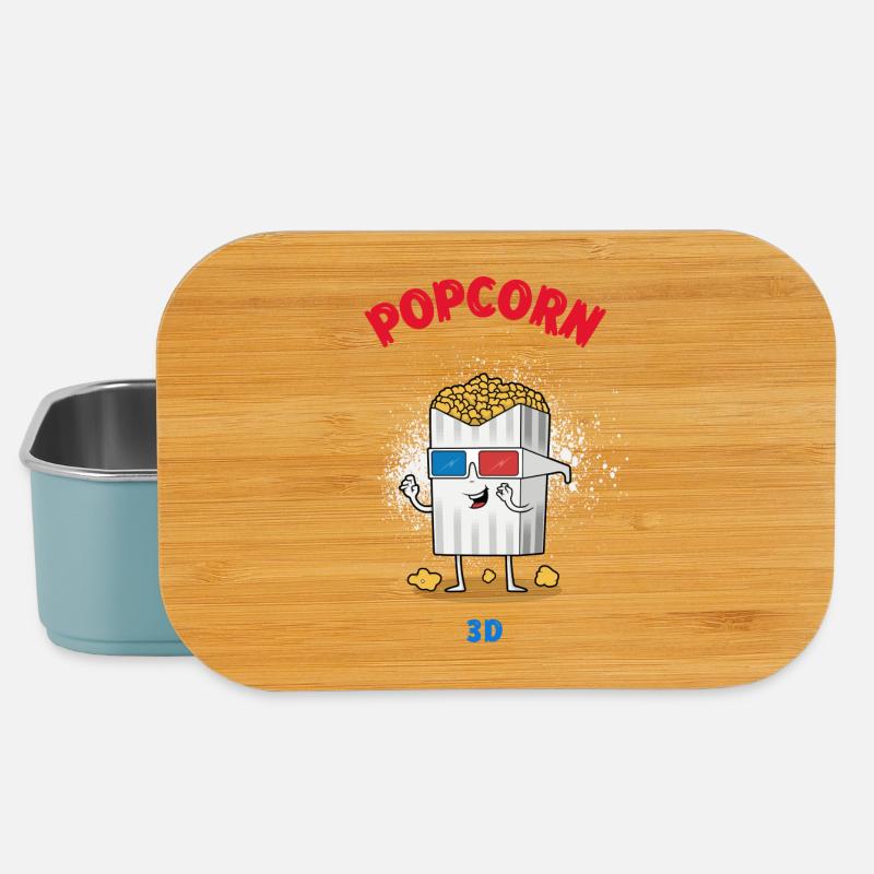 popcorn - Boîte à goûter - bleu pâle