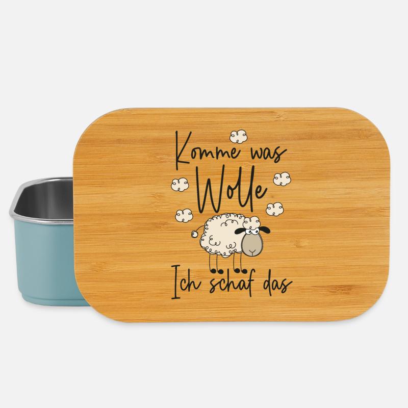 Komme was Wolle Ich schaf das - Motivation Schafe - Lunch Box - Hellblau