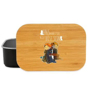 Nie böse sein: Heldenkinder Duo - Lunch Box - Schwarz - Vorne