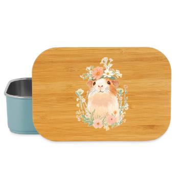 Guinea pig with flowers - Lunch Box - light blue - Front