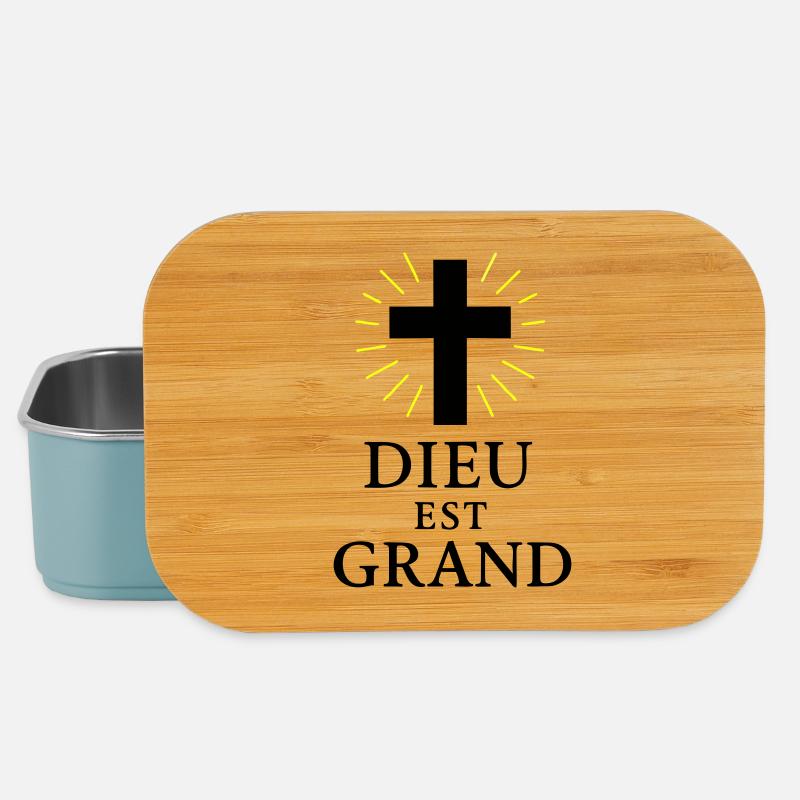 DIEU EST GRAND - Boîte à goûter - bleu pâle