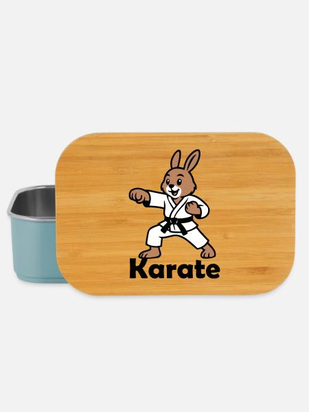 Karate Hase - Lunch Box - Hellblau