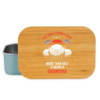 J’adore le golf, mais être grand-mère compte plus - Boîte à goûter - bleu pâle - Devant