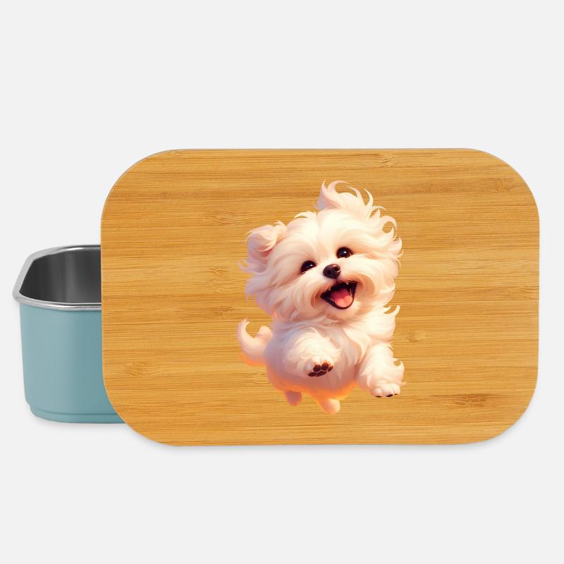 🐾 Malteser Welpe 3 🐾 - Lunch Box - Hellblau