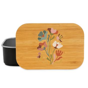 Fleurs sauvages bohèmes – Harmonie fleurie - Boîte à goûter - noir - Devant