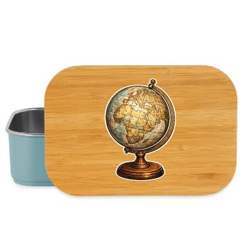Vintage Globus - Lunch Box - Hellblau - Vorne