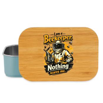 Imker Geschenk: I am a Beekeeper Nothing scares me - Lunch Box - Hellblau - Vorne