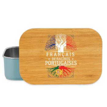 Francais De Racines Portugaises T-Shirt Cadeau ... - Boîte à goûter - bleu pâle - Devant