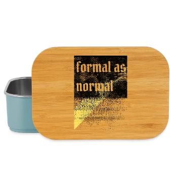 Anti formal grungy ironic design - Lunch Box - light blue - Front