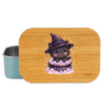 Witches - Kawaii Witch Cat - Lunch Box - light blue - Front