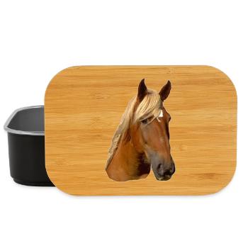Pferd frontal - Lunch Box - Schwarz - Vorne