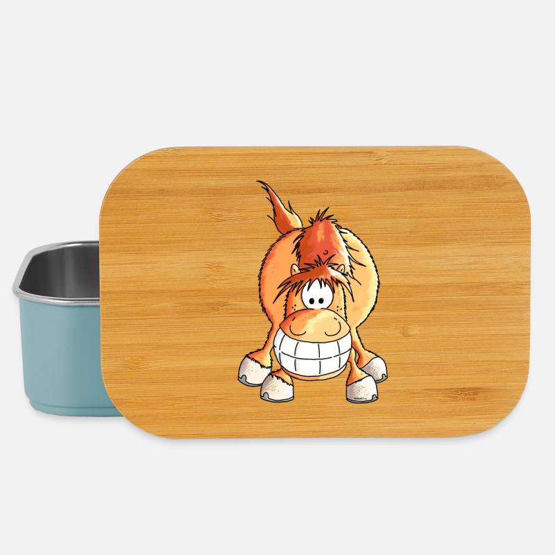 Grinsepferd - Pferd - Pony - Lunch Box - Hellblau