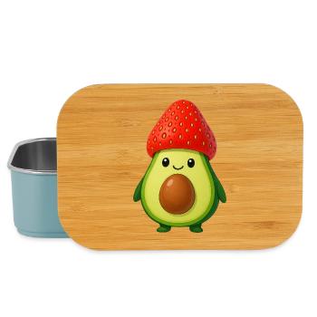 Drôle d’avocat fraise chapeau Fruity Fun - Boîte à goûter - bleu pâle - Devant