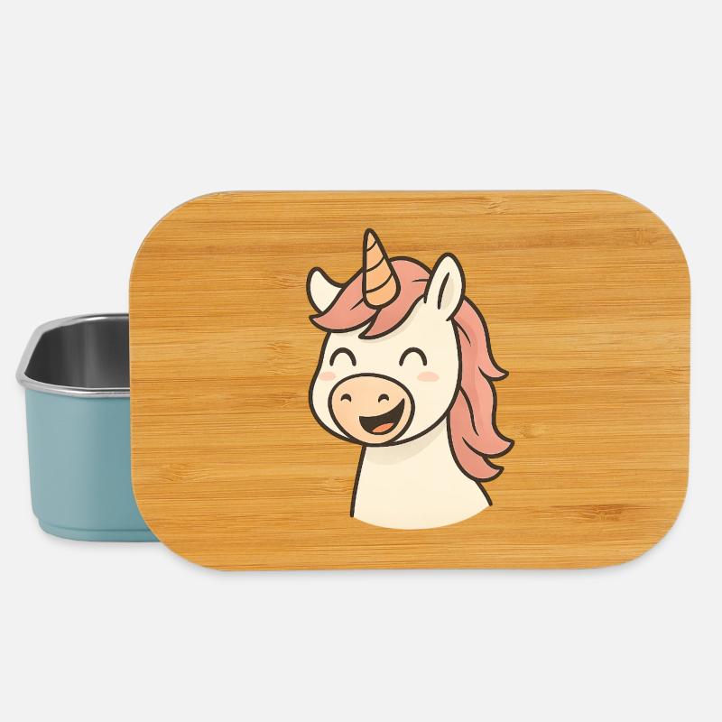 Lachendes_Einhorn - Lunch Box - light blue