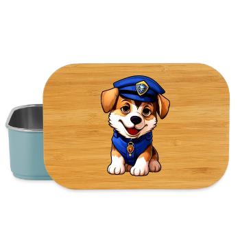 Policier canin - Boîte à goûter - bleu pâle - Devant