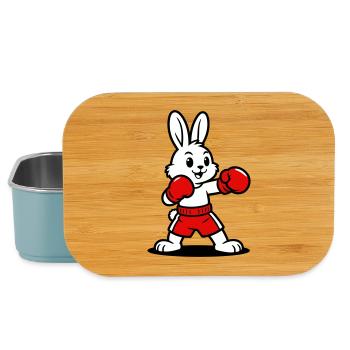 hare boxing - Lunch Box - light blue - Front